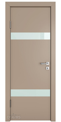 ШИ дверь DO-602 Латте софт/стекло Белое