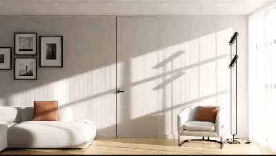 СКРЫТАЯ ДВЕРЬ - ВНЕШНЕЕ ОТКРЫВАНИЕ ТОРЕЦ ПОД ПОКРАСКУ