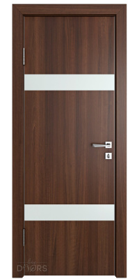 ШИ дверь DO-602 Орех тисненый/Снег