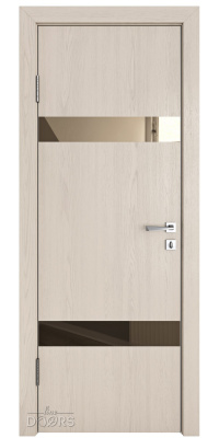 ШИ дверь DO-602 Ясень капучино/зеркало Бронза