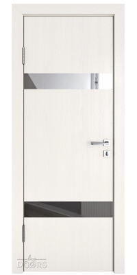 ШИ дверь DO-602 Белый ясень/Зеркало