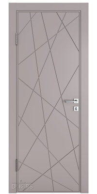 Дверь межкомнатная Абстракция Серый бархат