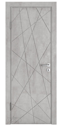 Дверь межкомнатная Абстракция Бетон светлый