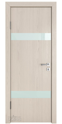 ШИ дверь DO-602 Ясень капучино/стекло Белое