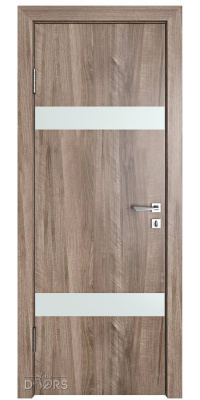 ШИ дверь DO-602 Орех седой светлый/Снег