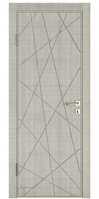 Дверь межкомнатная Абстракция Серый дуб