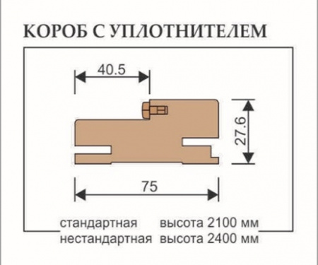 Короб №636/9-У, 75х28х2100 мм.