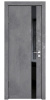 Дверь межкомнатная DO-507 Бетон темный/стекло Черное